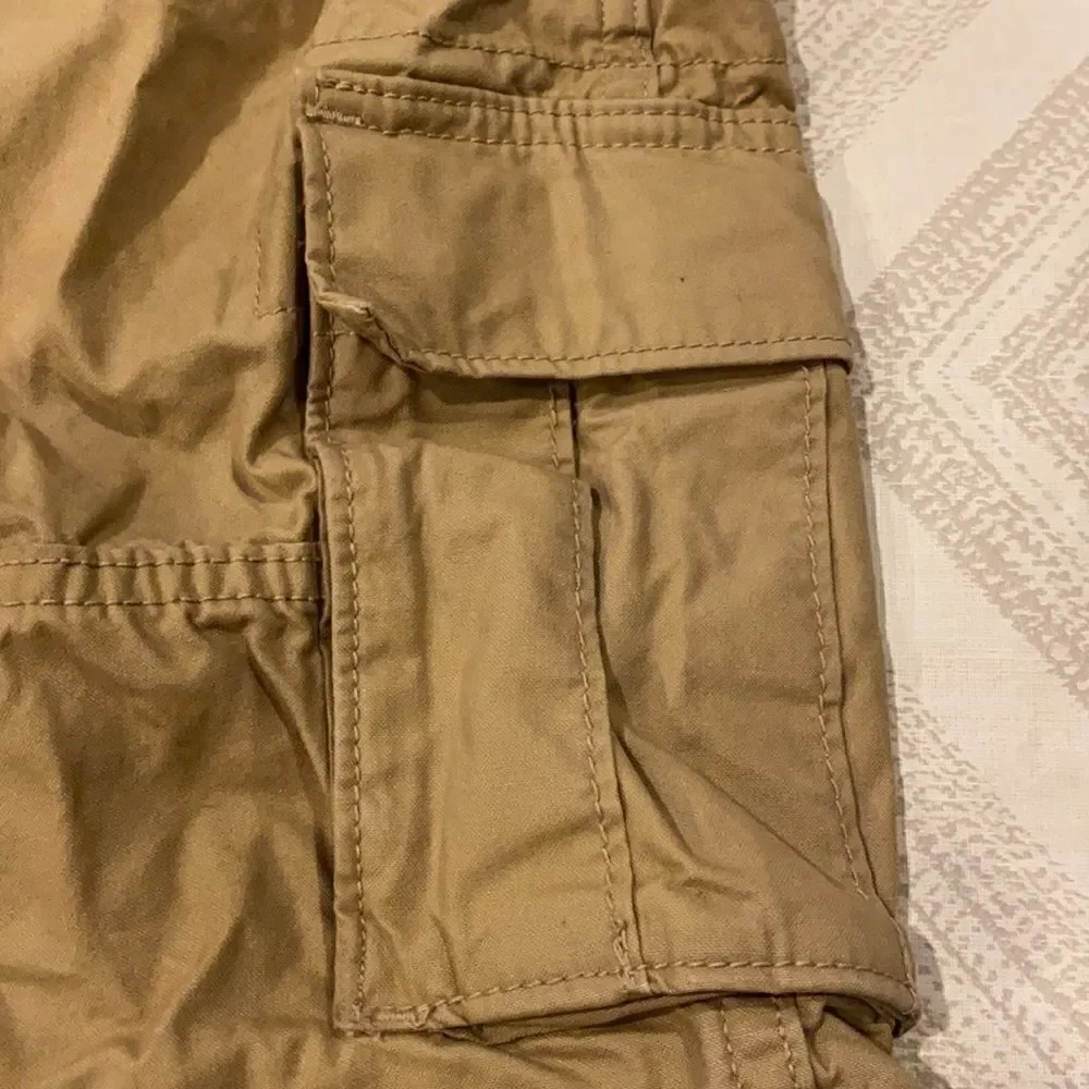Gap Boys Khaki Cargo Multiple Pocket Long Shorts